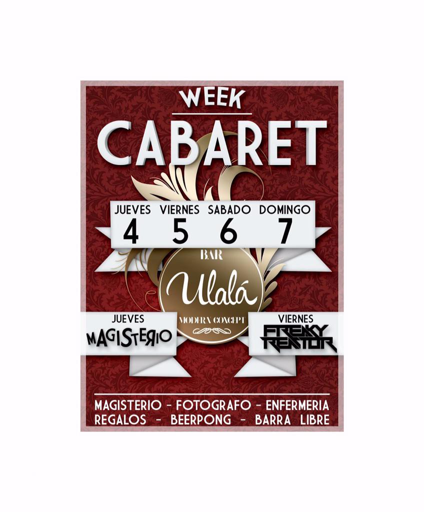 UlalaBar's tweet photo. CABARET 
CABARET
CABARET
#UlaláBar http://t.co/Mh3nI7y6XU