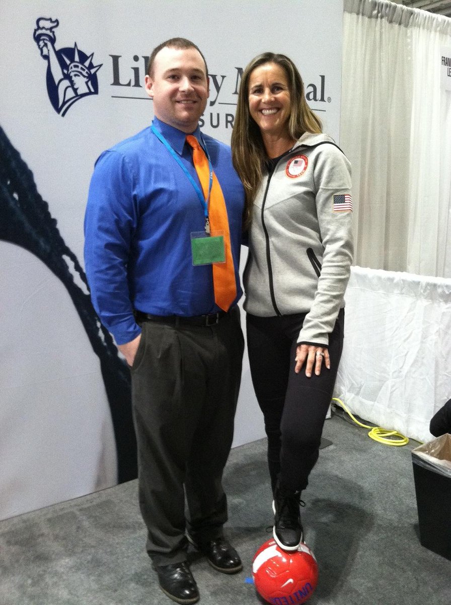 Couldn't resist while exhibiting at the #MassWomen Conference. Made my day. Thanks <a href="/brandichastain/">Brandi Chastain</a>
