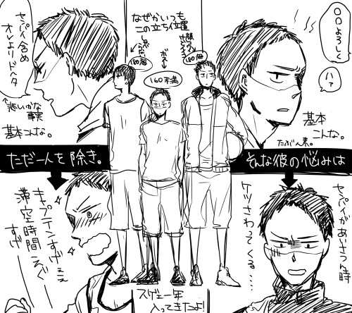 身長差に想いを馳せてたら思いだしたので…高校時代、自分たちの引退年に入部してきた、ちんまいけど格段に上手い新一年。態度デカイのに憎めない、憎めないよ…! 