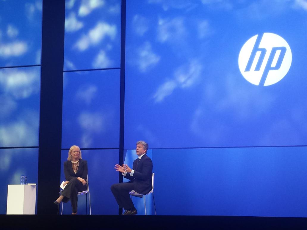 stefano_venturi's tweet photo. Now @HPDiscover, @BillRMcDermott from @SAP and @MegWhitman @HP on stage: #HPisBack! @HPEnterpriseIT @RiccardoLuna http://t.co/tIu0qnaZ9P