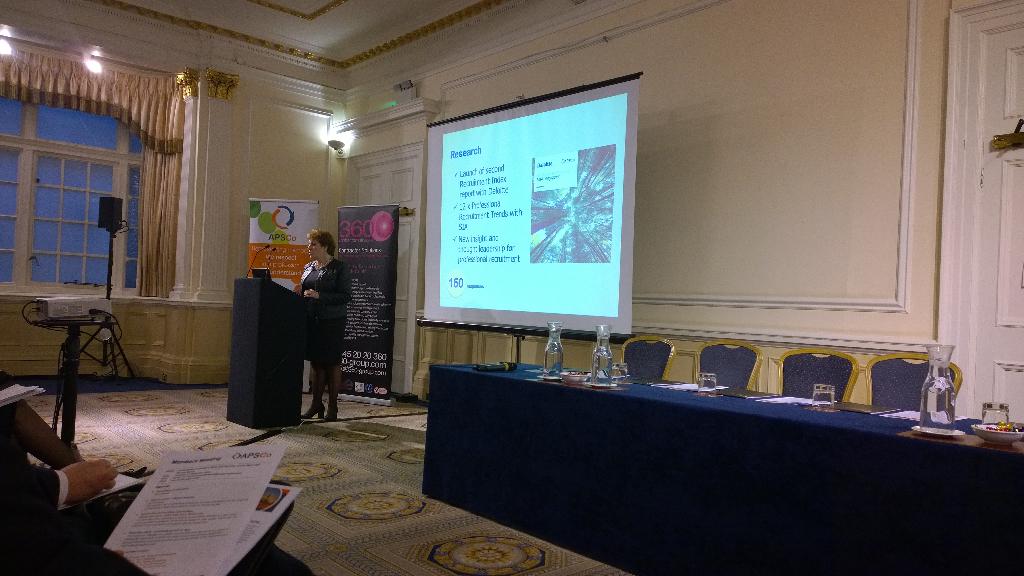 Tijen_Y's tweet photo. Ann Swain reviews 2014 with a preview of 2015 at the #APSCo Members meeting. Thank you to our sponsor @360Group_uk http://t.co/FX7AwGydA0