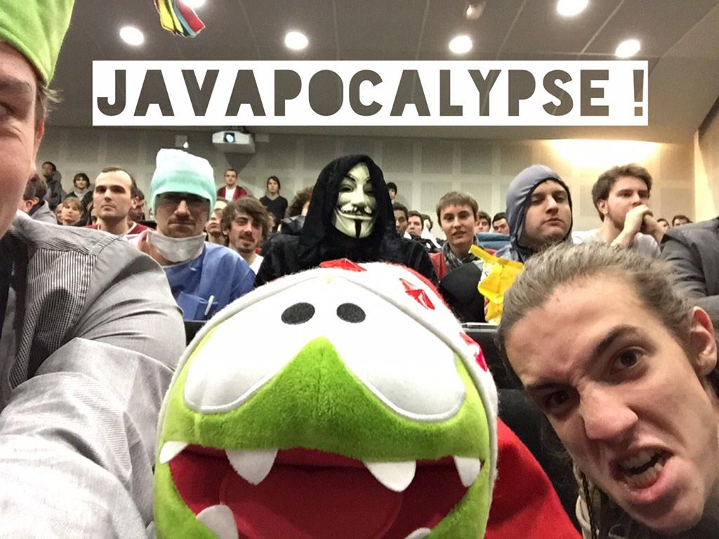 javapocalypse's tweet image. #nuitinfo #javapocalypse #onestchaud #tousdesbarges
