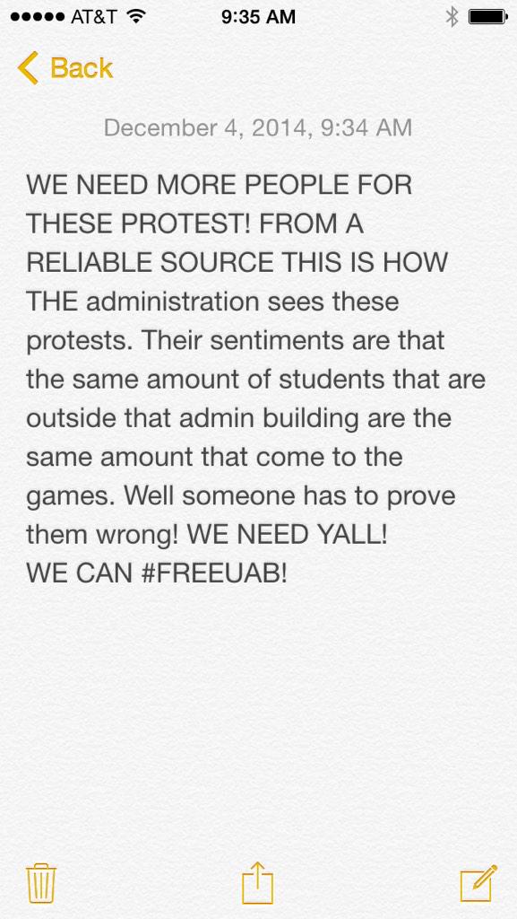 InspiredbyTA's tweet photo. PLEASE READ AND RT! WE CAN #FreeUAB BUT WE HAVE TO DO IT AS A WHOLE! PLEASE EVERYONE THAT CAN SACRIFICE HELP UAB http://t.co/Mt9wLH2NSC