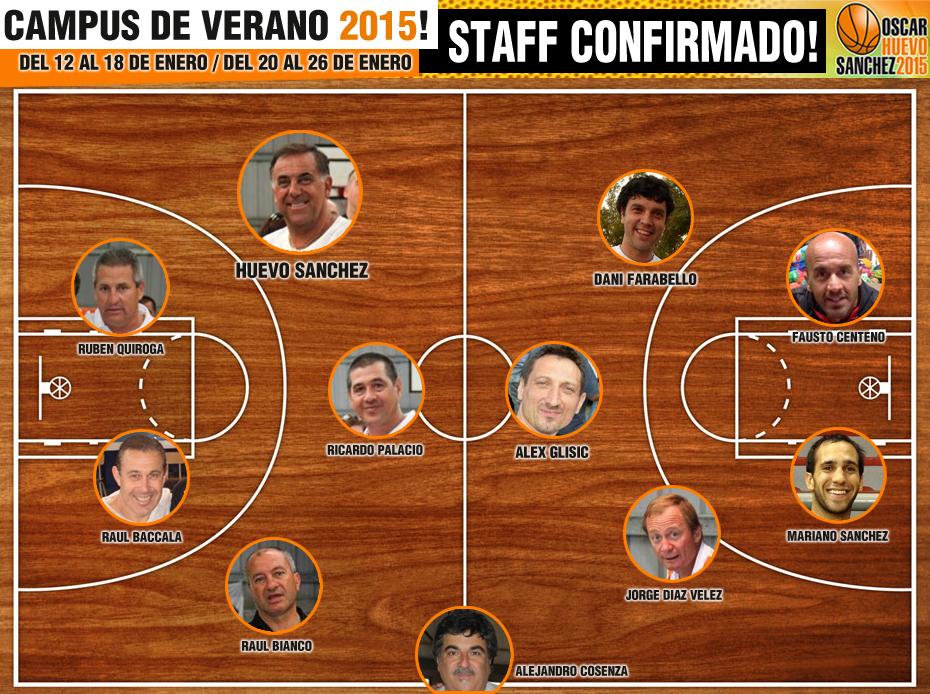 Staff de entrenadores confirmados para los Campus de Verano 2015 en Mar del Plata. Tremendo.