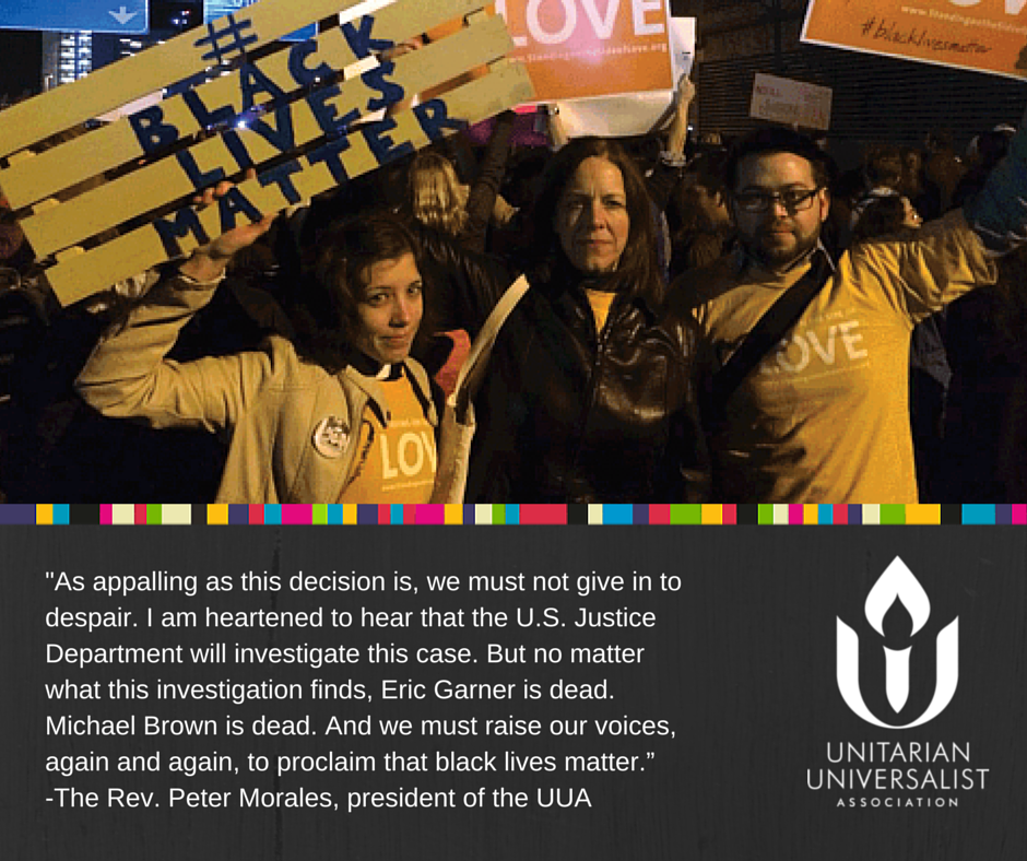 UUA's tweet photo. #BlackLivesMatter #UUA #UU #Not1More #EricGarner @uuprez http://t.co/lgIuVCCasx