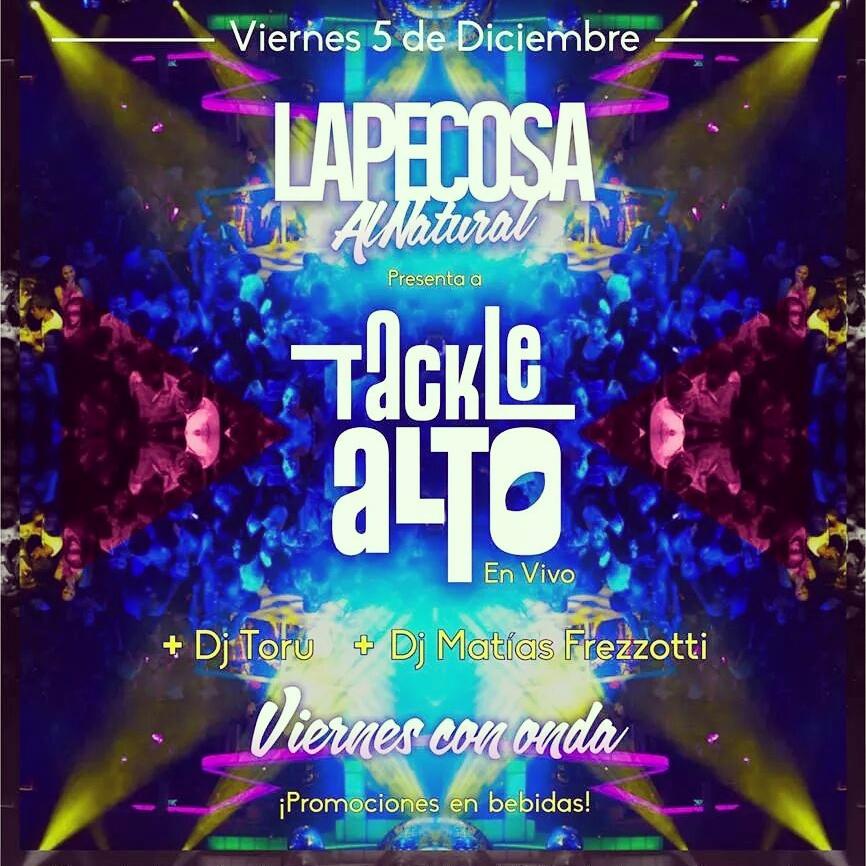 TackleAlto's tweet photo. Este viernes te esperamos en @LaPecosaNatural! Arranca el finde con nosotros!
@JCaleri
@AndresDemaria89
@amanuelsosa http://t.co/mBUpBOWJxT