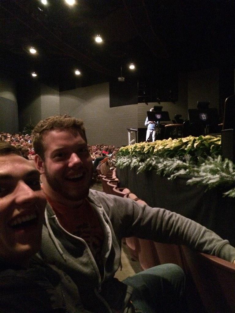 TylerRust's tweet photo. Best seats in the house #unwchapel #drewshepp http://t.co/qpW5W4nUr4