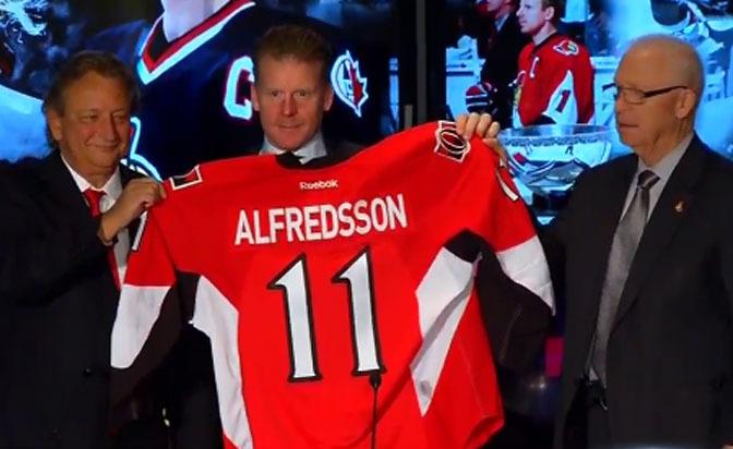 Congratulations on 18 NHL seasons, <a href="/DAlfredsson11/">Daniel Alfredsson</a>. s.nhl.com/6014Q13e