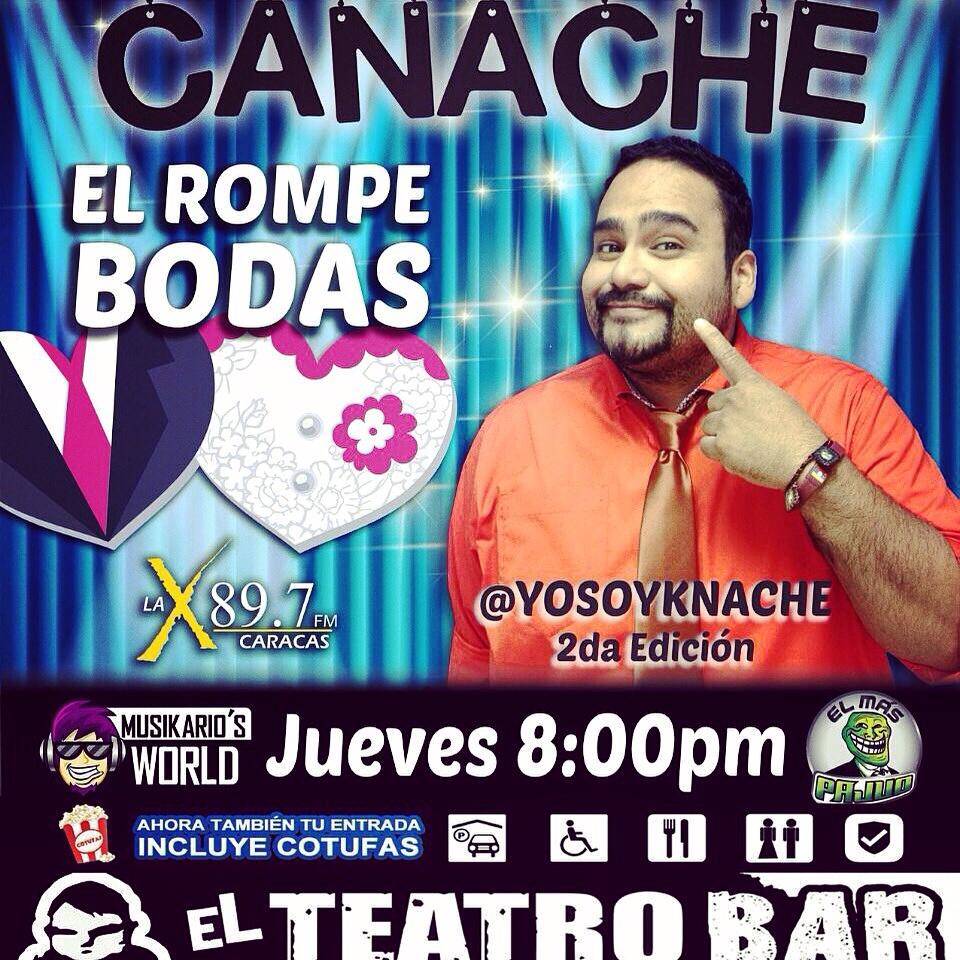Nuevas cuentas!! Acércate a <a href="/YoSoyKnache/">Guillermo Canache</a> hoy nos vemos en El Teatro Bar de las Mercedes a las 8:pm