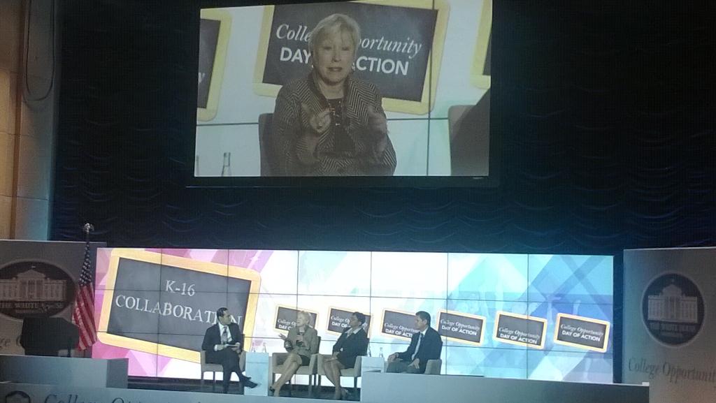 srsowens's tweet photo. #NW k12&amp;higher ed partnership panel w Nancy Zimpher, Lori Ward &amp; Eloy Ortiz Oakley #collegeopportunity #reachhigher http://t.co/8OxGosPjS1