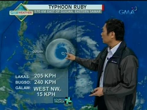 gmanews's tweet image. PANOORIN: Bagyong #RubyPH, napanatili ang lakas habang papalapit ng bansa gmane.ws/1Am4zFE