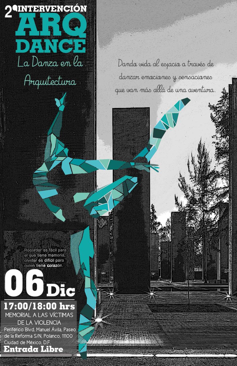 arq_dance's tweet photo. @vivealterno SÁB 6 DIC 17:00HR
#PERFORMANCE D #DANZA #CONTEMPORÁNEA N ESPACIO URBANO_DANZANDO LA #ARQUITECTURA http://t.co/SGrmlwFjj0