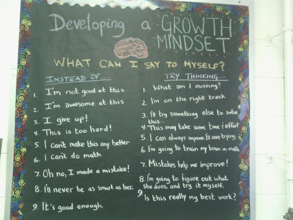 Developing that growth mindset. One day at a time.