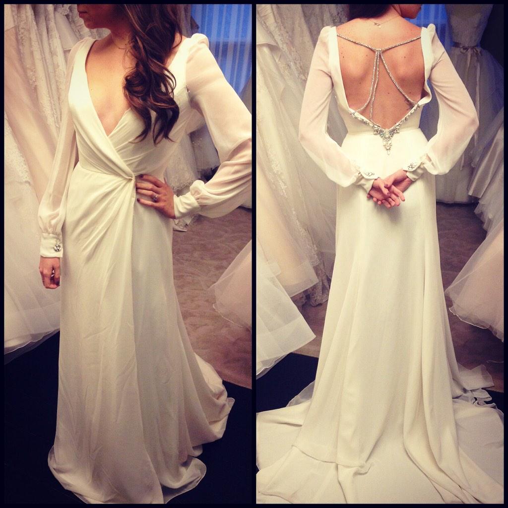 a sneak-peak from our <a href="/BlushbyHP/">Blush</a> trunk show!!! #Viennagown #sparkle #shinebright #gorgeousbride