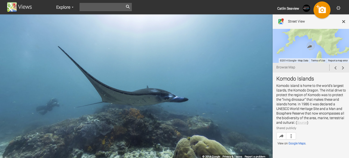 UWaterEarth's tweet photo. Take a virtual dive with #Manta Rays in #Kmodo, #Indonesia http://t.co/AzgSmdrDOq #ocean #photosphere http://t.co/GuE3Xm6LmL