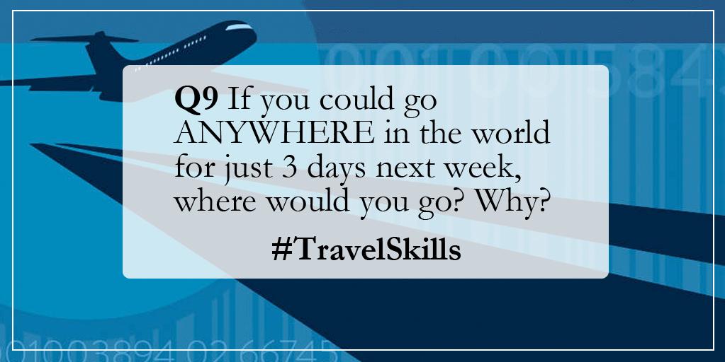 LanePilcher's tweet photo. Q9 If you could go ANYWHERE in the world for just 3 days next week, where would you go? Why? #TravelSkills http://t.co/KzoXroHdLA