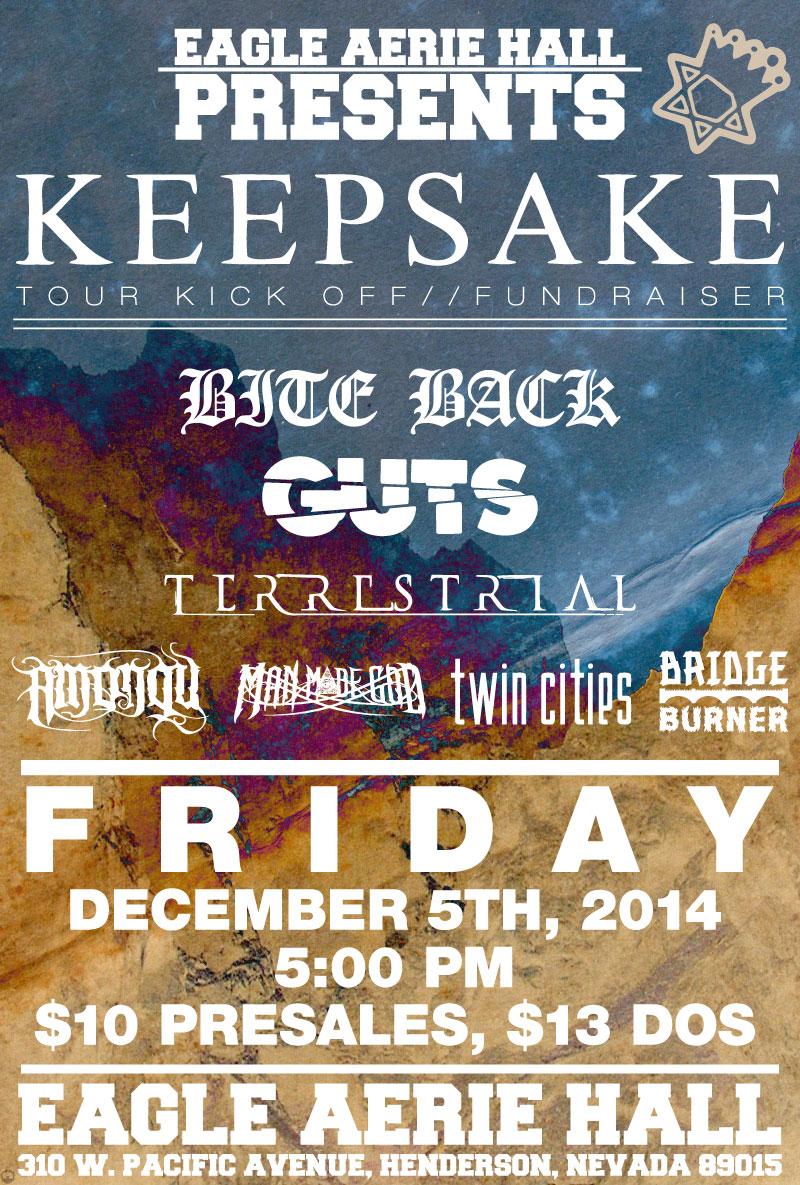 This is tomorrow! Our friends in @KeepsakeLV need help with tour funds so come out and grab a ticket! We deliver!