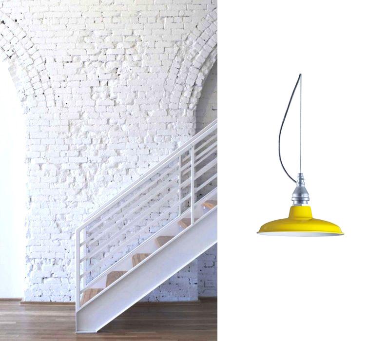 barnlight's tweet image. We love white spaces with a little pop of color! | Houston Street SoHo Studio Ceiling Light &amp;gt; bit.ly/1w45UmC
