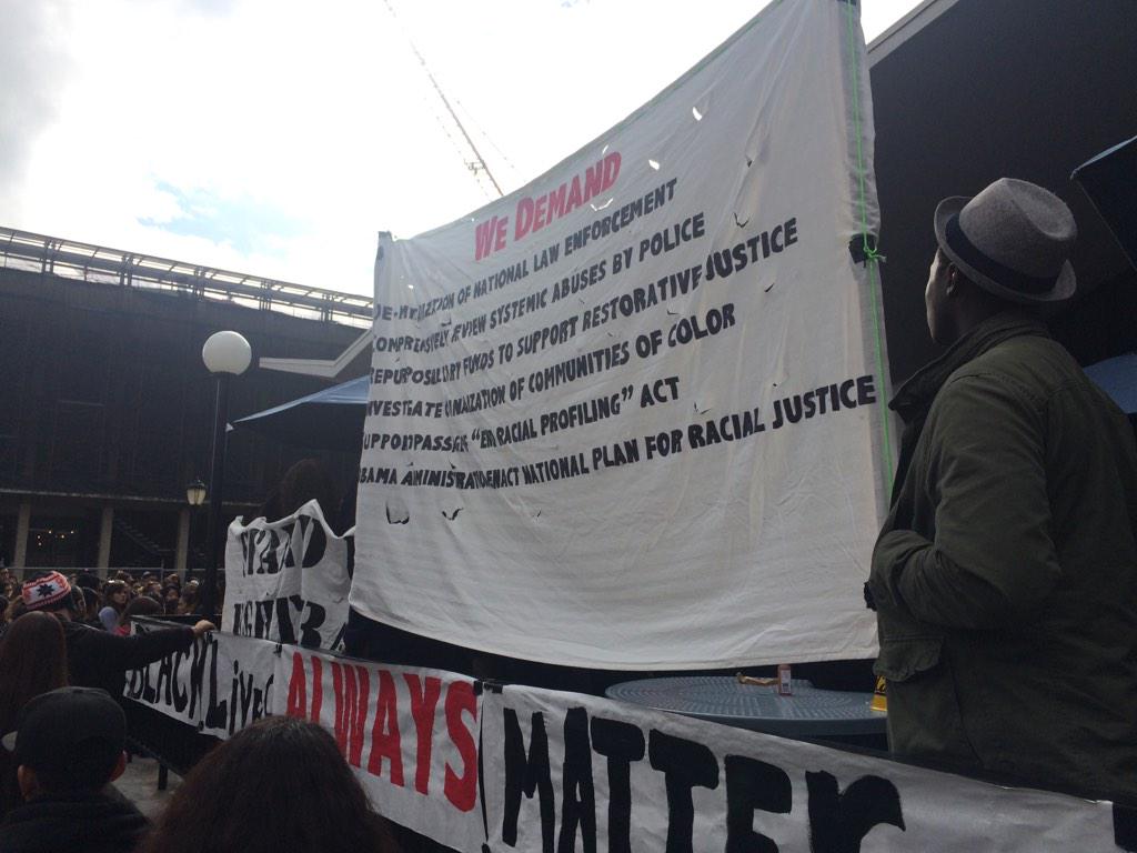 theopenuc's tweet photo. Join us. Black lives matter. #Ferguson2Cal http://t.co/0vBvb7hZu6