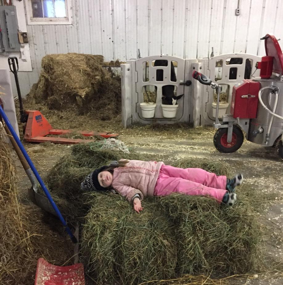 Some days are like that! RT @sarasim: A hard day with mom in the barn #tired #dadsaway