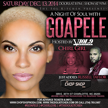seequeencity's tweet photo. Look who's sneaking into town next weekend ---> @Goapele!! I am quite OK with a little #Oakland in Charlotte. http://t.co/IYxS1vpu6B