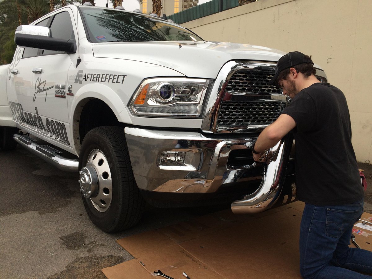 AfterEffectUSA's tweet photo. Check out what badass #AE products did to complete World Champion Tie-Down Roper @StranSmith 's heavy duty truck! http://t.co/TJGQxyeUuy