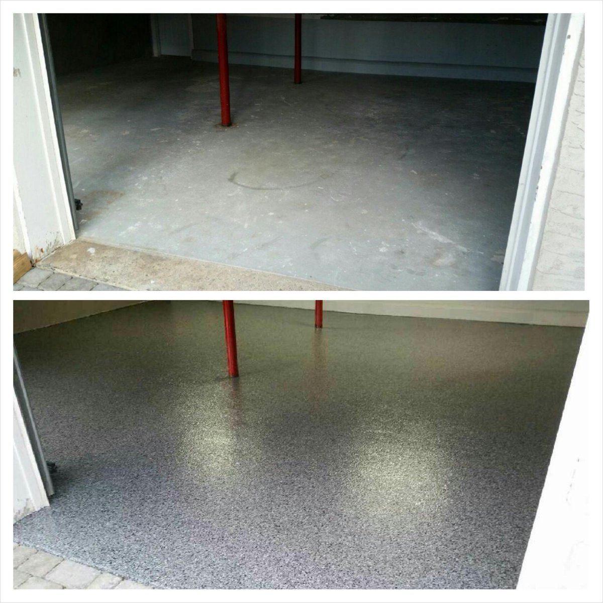 GarageandBeyond's tweet photo. Just finished this garage floor in #washingtontownship #nj #epoxy #beforeandafter #weworkthruwinter #itcanbedoneright http://t.co/wn66jDXyWp