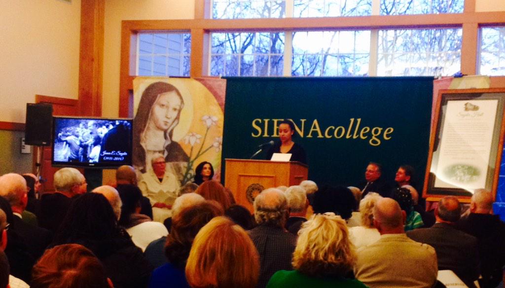 SupportSiena's tweet image. Blessing and dedication of Snyder Hall! Beautiful event - so thankful for our alumni!