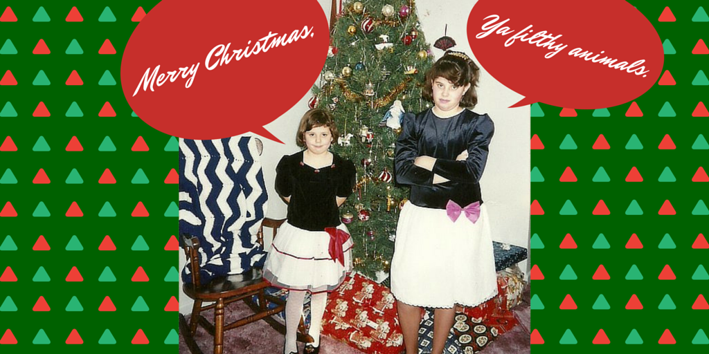 _Thurgles's tweet photo. It's that time of year, again. @stubbssa #ClassicStubbsSisters #ImVictoria #ImSarah #MerryChristmasYaFilthyAnimal http://t.co/X4q8uA0ofc
