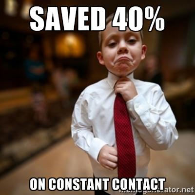 DigitalBJC's tweet photo. Because saving 40% on @ConstantContact is a pretty big deal. http://t.co/ApJWe7s5Xe #CCJam14 @CTCTPartner http://t.co/kdzyyrp4kY