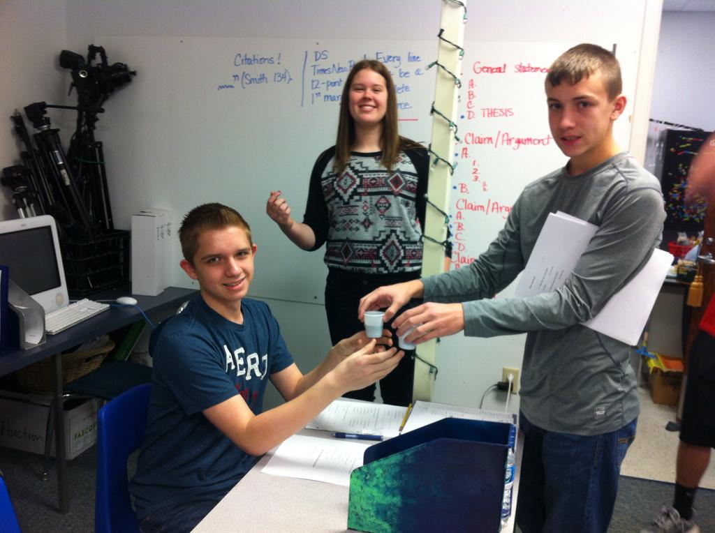 yearbookit's tweet photo. Taste test! Marketing classes with Mr. Grewe conducted the Pepsi vs. Coke taste challenge/survey today. @CAFREEMAN1 http://t.co/ObgkOSwOio