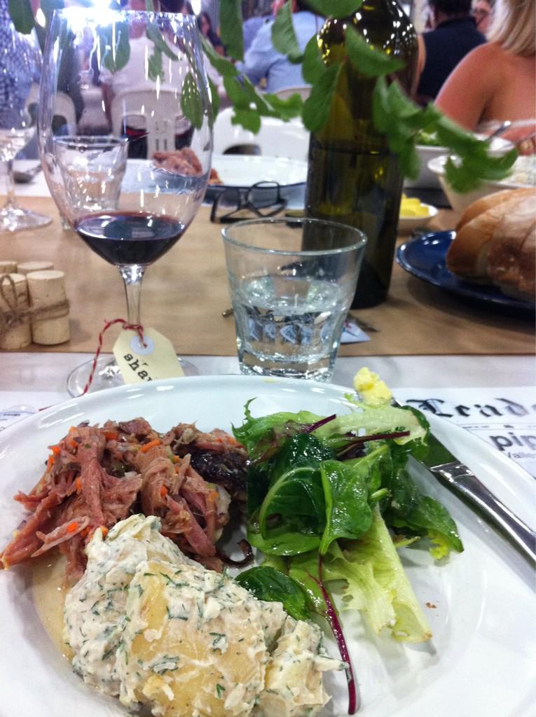 SaltramWines's tweet photo. #BarossaGenerations @BarossaDirt mains served delicious Berkshire Pork sauerkraut's around here somewhere.. http://t.co/flhyK1ECAQ