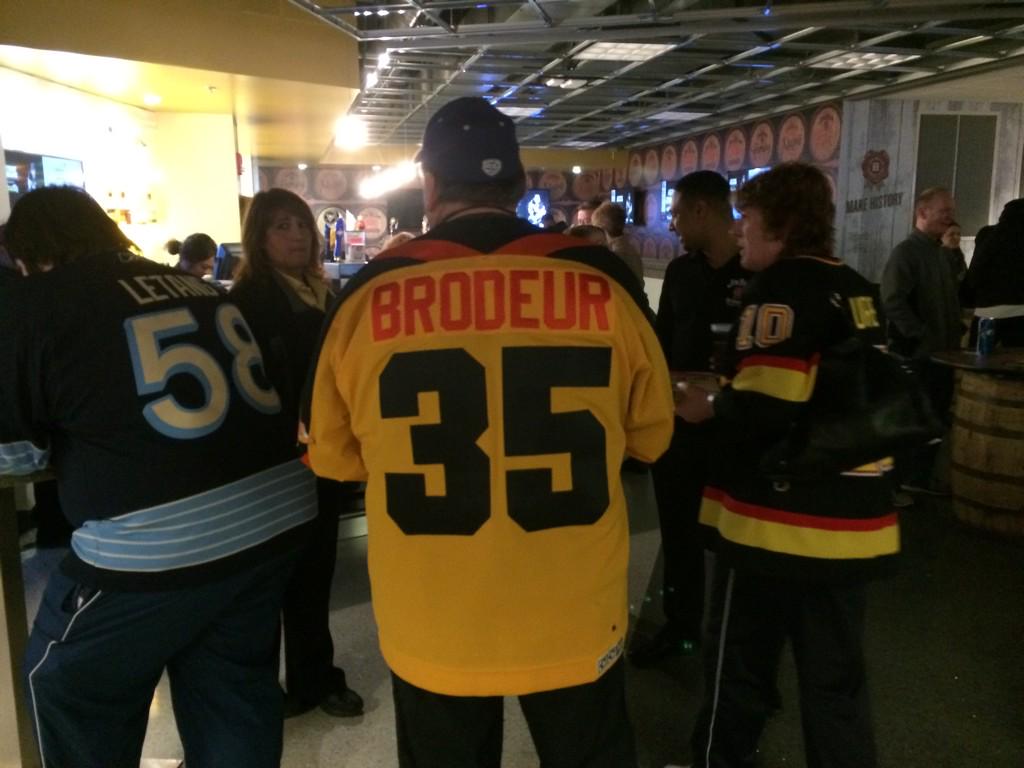 Not sure how accurate the number/letter font is, but my word. A Richard Brodeur jersey: