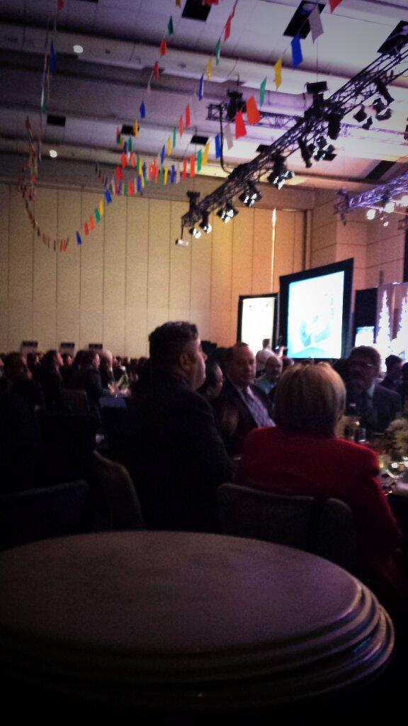 nbrhoodbuzz's tweet photo. [Spotted] @imurgic at the #frpo2014 awards with @MetCapLivingMgt #winning http://t.co/YbCroY3Wkz