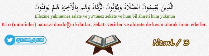 Turkce_Ayetler's tweet photo. Ki o (müminler) namazı dosdoğru kılarlar, zekatı verirler ve ahirete de kesin olarak iman ederler #ErkeksenCumayaGit http://t.co/HZt9K1pMkg