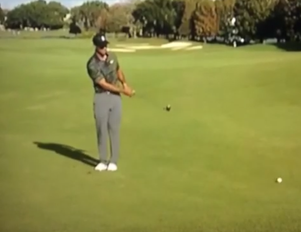BleacherReport's tweet photo. VIDEO: Tiger Woods hit a horrific chip shot during the Hero World Challenge http://t.co/6Sp1CbjNMS http://t.co/Dl9jKkExPN