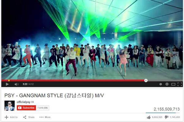 SeaQueue's tweet photo. "@abcnews: ICYMI, Gangnam Style gallops beyond YouTube's view counter limit http://t.co/9ILNiXKIT6 #GanghamStyle http://t.co/5MxsKemV5H"