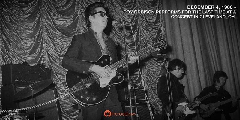 theincroud's tweet photo. #DidYouKnow: #RoyOrbison performed his final show on this day in 1988 when he appeared in Cleveland, OH. #incroud http://t.co/fvDBuWv16R
