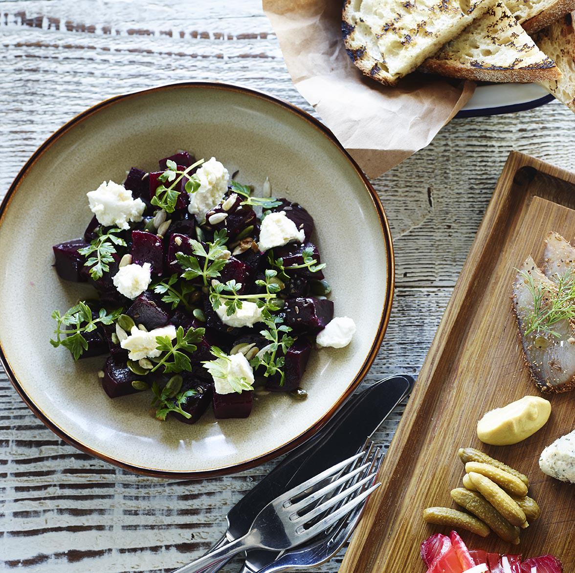 How good does this Beetroot, Persian Feta salad look! Recipe by <a href="/chefmattmoran/">Matt Moran</a> >> bit.ly/1ySroAP
