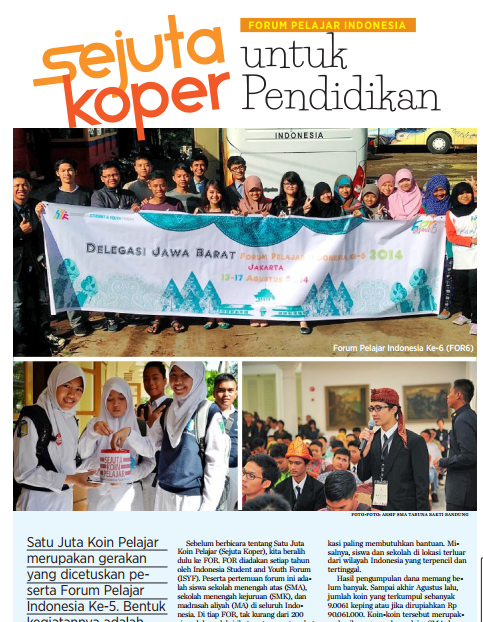 Wajib baca nih MuDaers, tulisan #TimMuDA tentang satu juta koin pelajar dalam <a href="/ISYF_INA/">Official ISYF</a> :D
#bacakompas #hal33