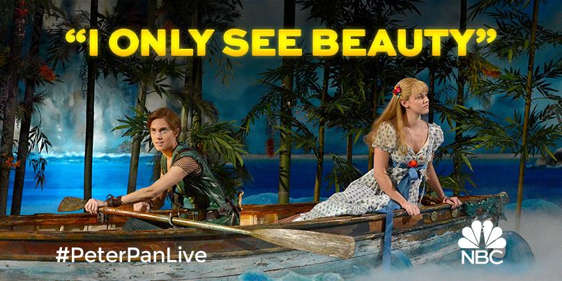 nbc's tweet photo. "I only see beauty." #PeterPanLive http://t.co/n5LZr3zm6n