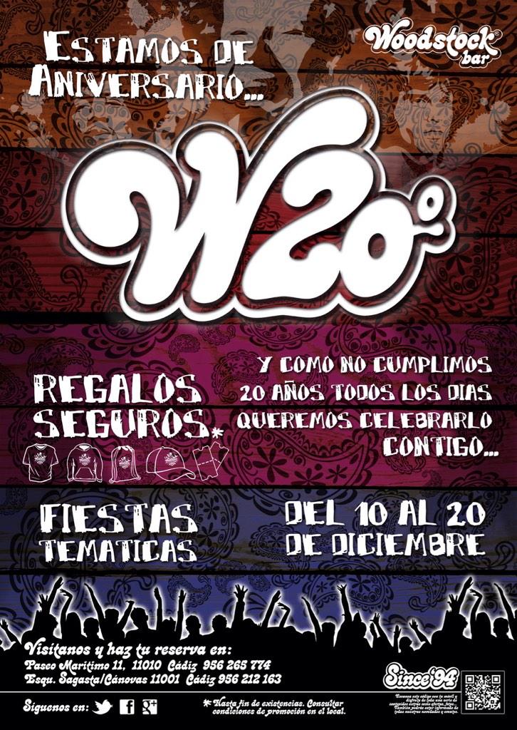 beachCadiz's tweet photo. 20*ANIVERSARIO WOODSTOCK-BAR @licor43_es @ErdingerWB @estrellagalicia @ronmatusalem_es http://t.co/tq5ensAMSm