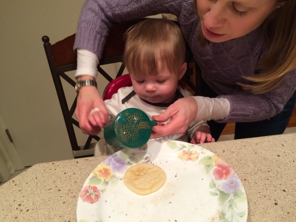 Amy3455's tweet image. Hannah's first time in the kitchen.   Such a precious memory! #MiniBaker