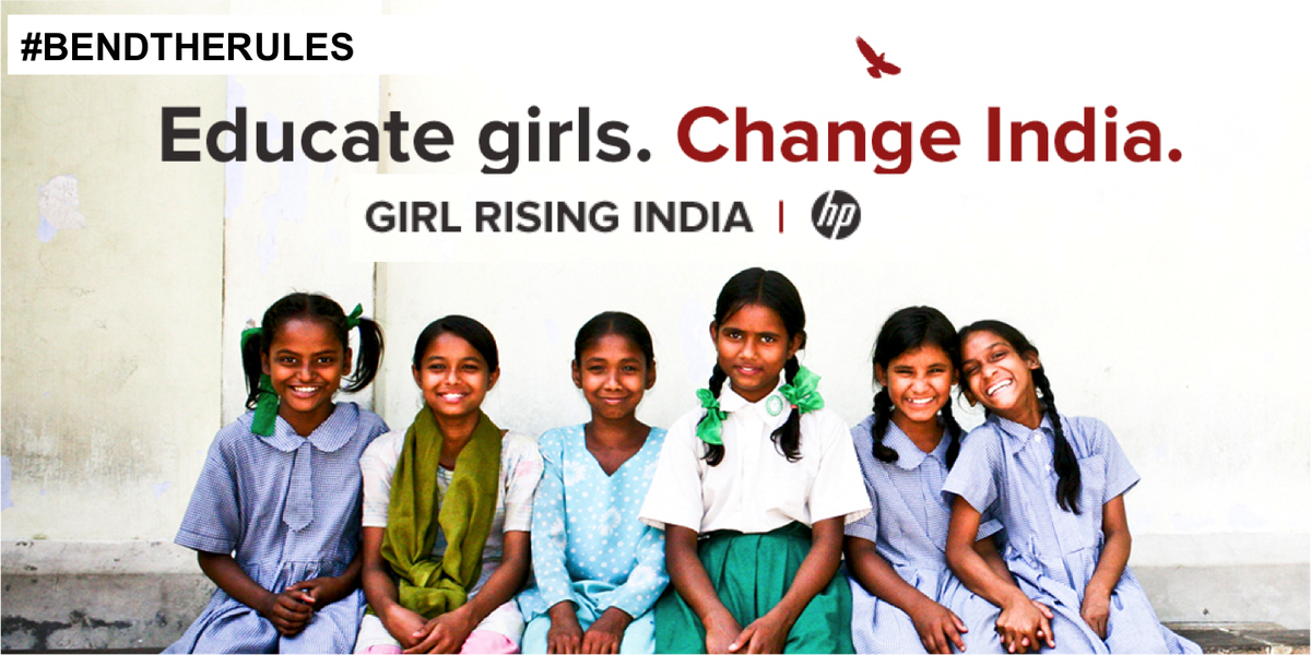 HPIndia's tweet photo. Join the #ENGAGEIndia @girlrising revolution with @HPIndia. Let's #BendTheRules and educate our girls! http://t.co/rC5Vtx3c5j