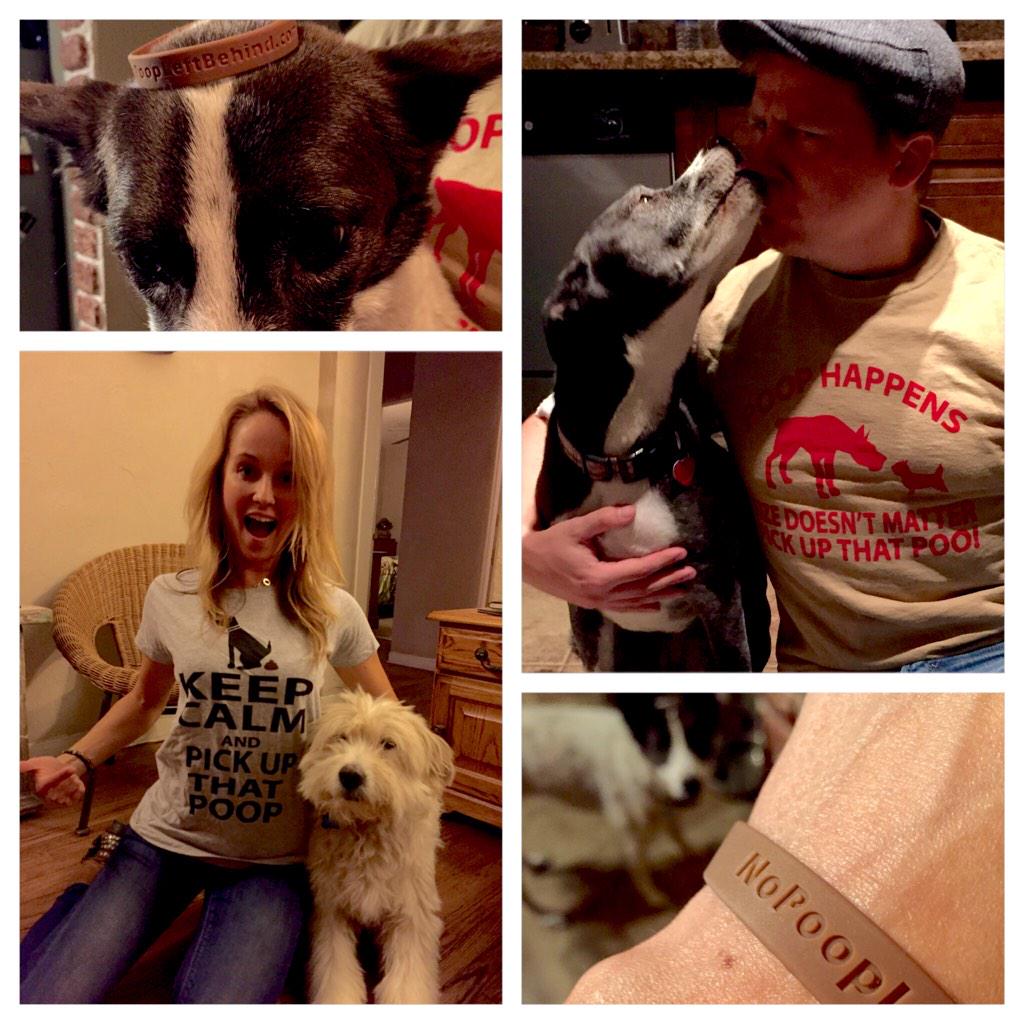 SaraFletcher's tweet photo. You have no idea how much POOP 3 dogs can make! Thanks @PickUpThatPoop for the gear! #NoPoopLeftBehind http://t.co/J4kXRiNilu