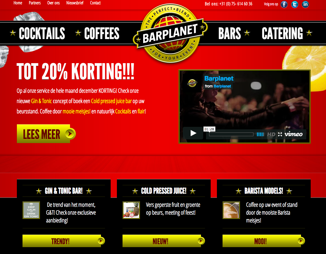 Barplanet's tweet image. tot 20% KORTING op alle service van barplanet.nl op december boekingen! Cocktail, Juice &amp;amp; Coffee!