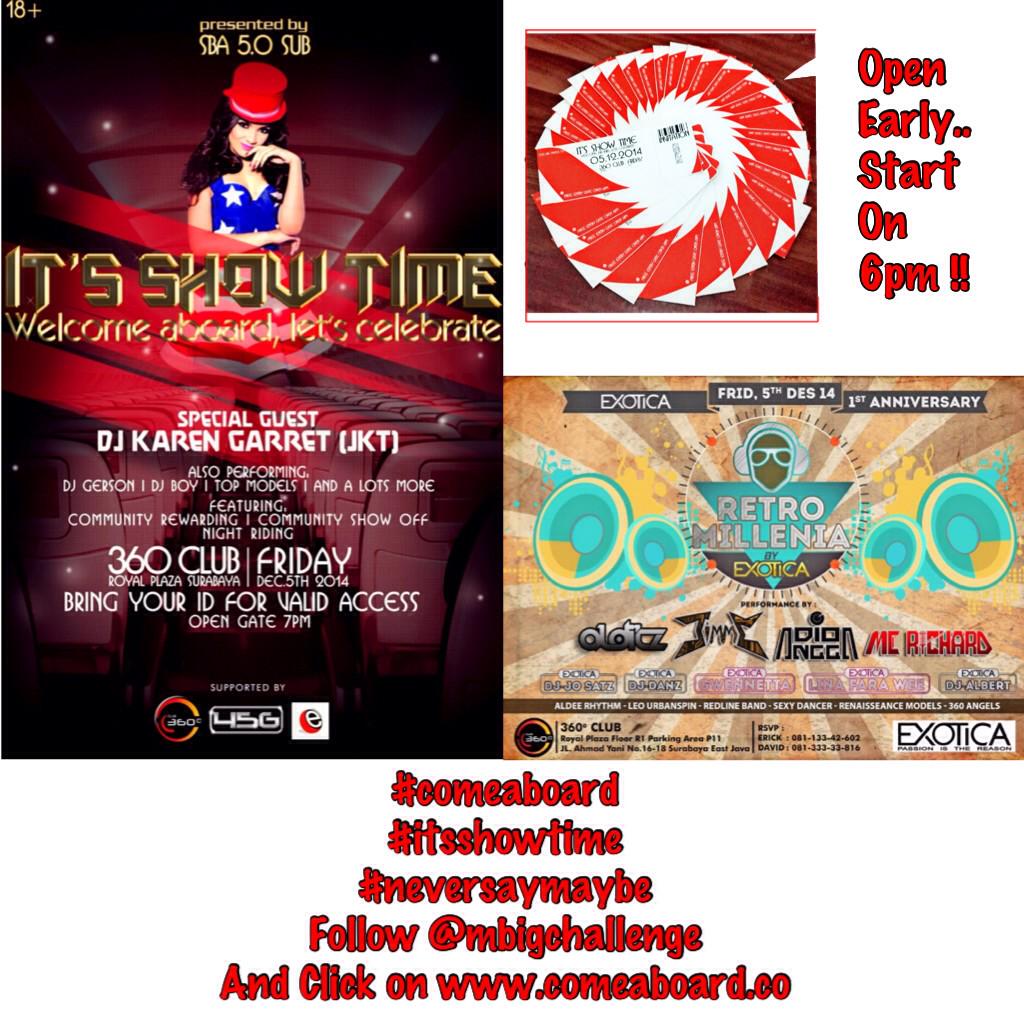 richard_pramana's tweet photo. Tonight.. Nonstop party by @mbigchallenge , and we starting on 6pm onwards @360_club
Ready?
#comeaboard #itsshowtime http://t.co/1euR9SKSZ2