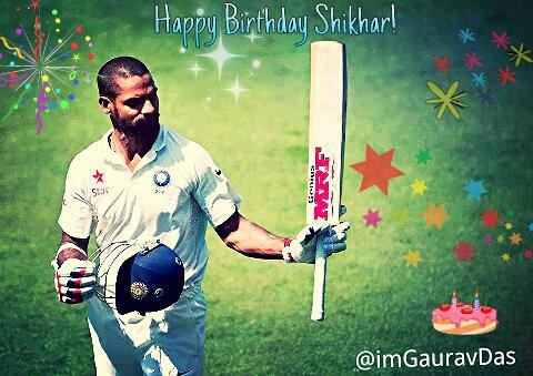 Happy Birthday Shikhar Dhawan! Good luck for the Australia Series :) 