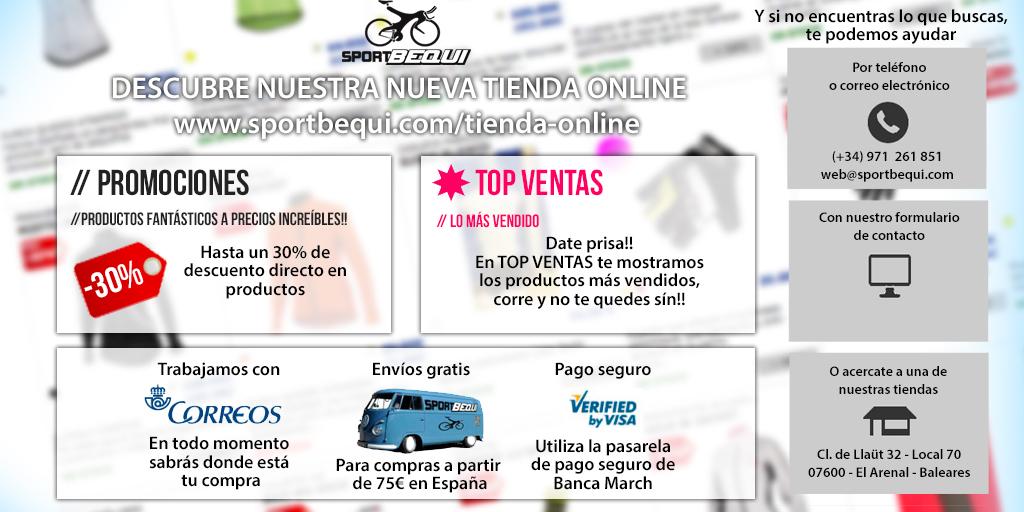 sport_bequi's tweet photo. Descubre nuestra nueva tienda online, con promociones y productos Top Ventas. Visítanos, te esperamos!!! #shopOnline http://t.co/4ARxbN3eck