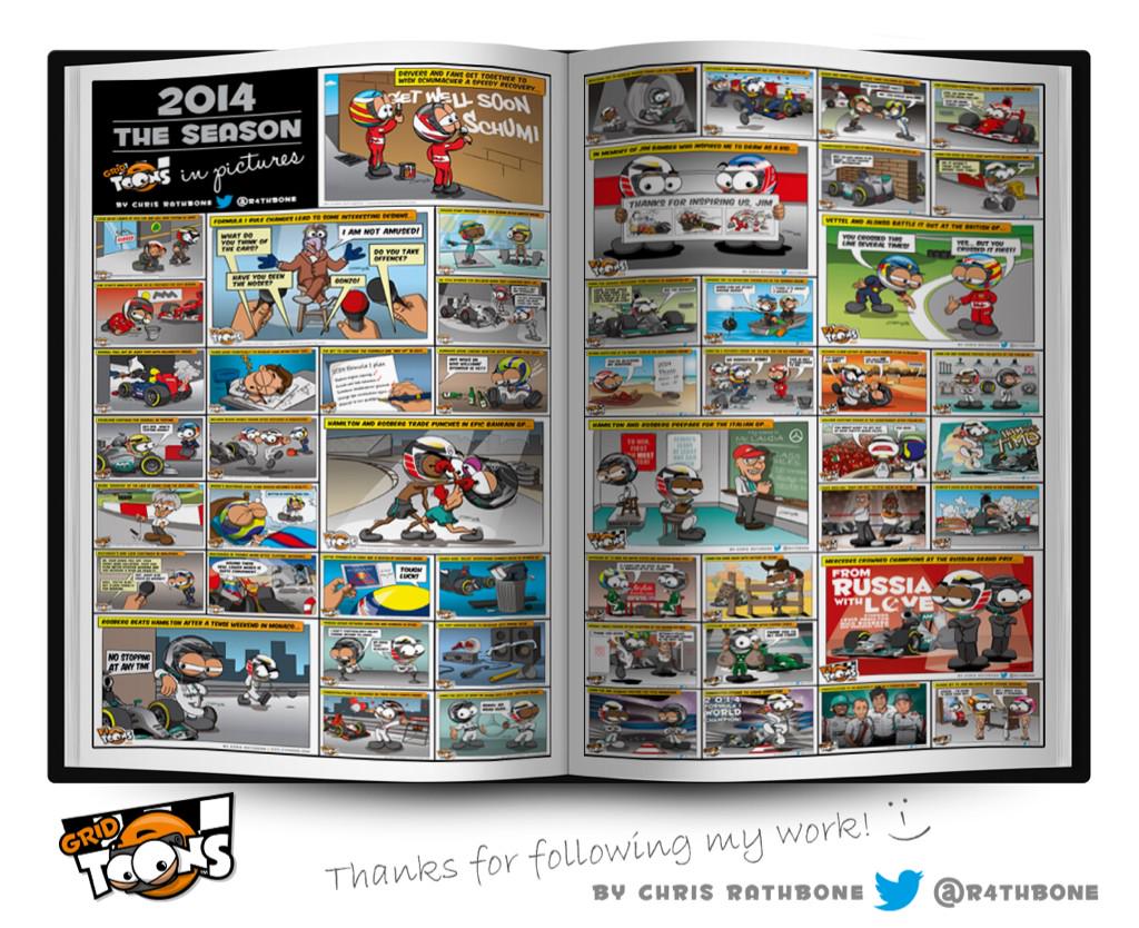 R4THBONE's tweet photo. Here is every single one of my #F1Toons &amp; #GridToons from 2014... Which was your favourite? #F1 #HappyFriday http://t.co/PR3MZe175H